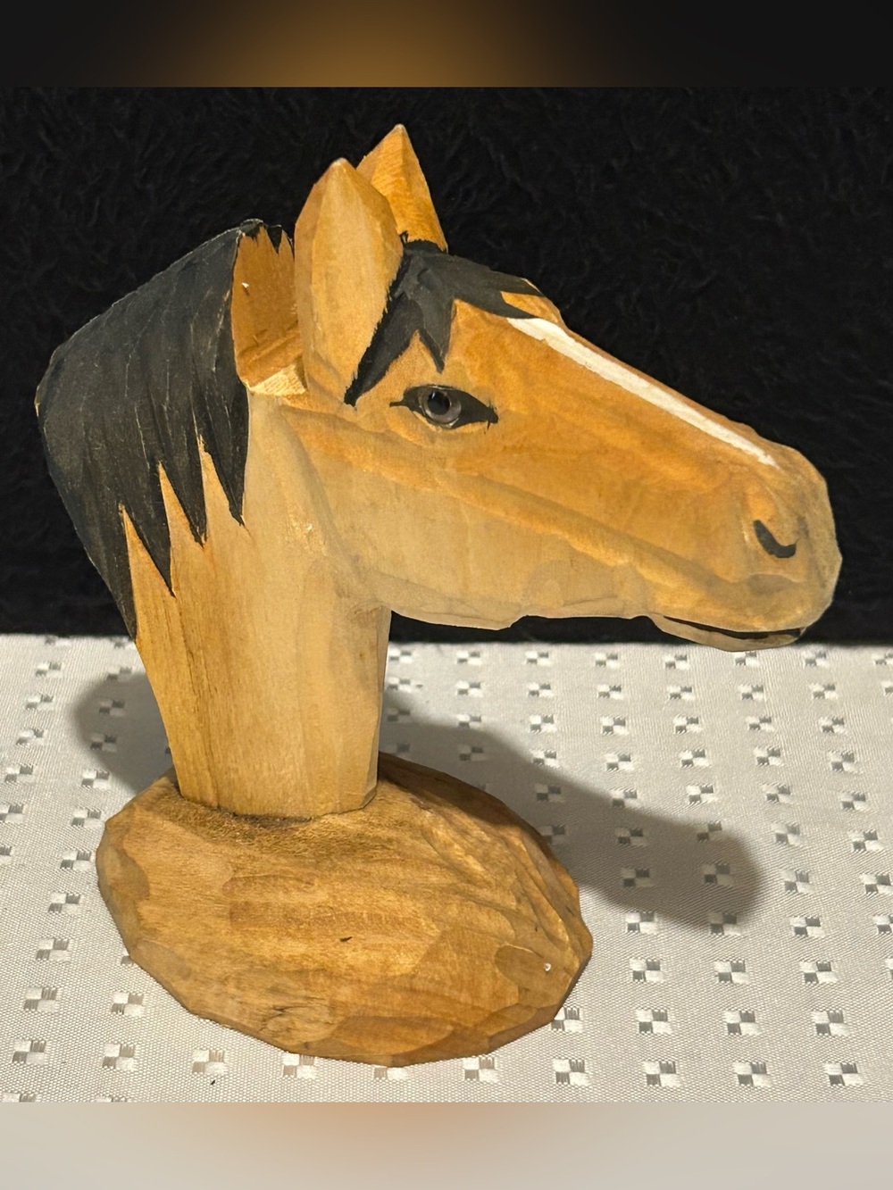 Carved Wood Horse Head Eyeglasses Frames Holder